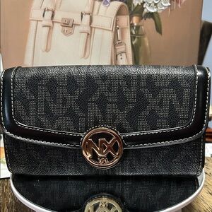 Black and Gray Women's Wallet